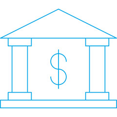 Bank single vector illustration icon