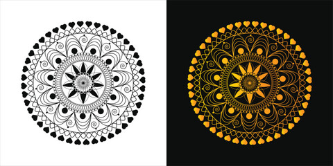 Geometric Mandala Art Abstract Vector Illustration