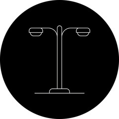 Street Light single vector illustration icon