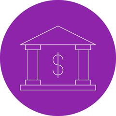 Bank single vector illustration icon