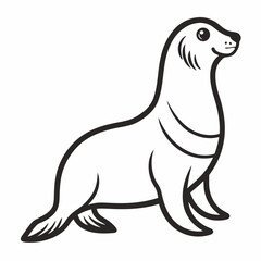 vector illustration of a seal