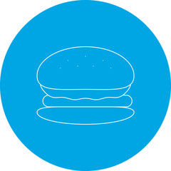 Fast Food single vector illustration icon