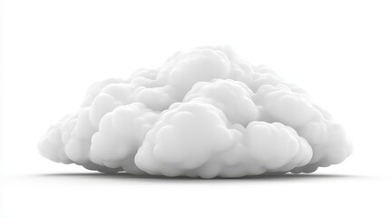 The image features a solitary white cloud with a soft texture on a see-through background