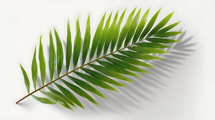 Fototapeta premium Realistic palm shade overlay for design mockups on white 
