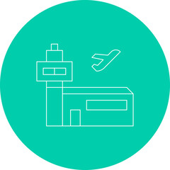 Airport single vector illustration icon