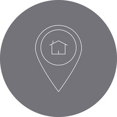 Home Location single vector illustration icon