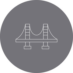 Bridge single vector illustration icon