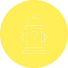 Fire Hydrant single vector illustration icon