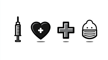 Health Icons Set for Wellness Apps and Medical Interface Design