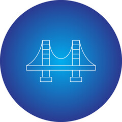 Bridge single vector illustration icon