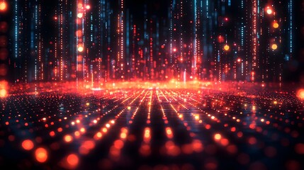 Dynamic financial graph on a futuristic digital interface