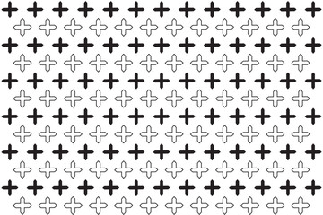 Cross sign pattern with plus. cross and plus design for pattern and background. seamless pattern with plus sign. symbol decoration illustration. Geometric plus grid pattern