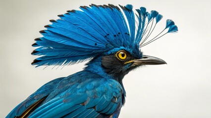Amazonian Royal Flycatcher on studio background