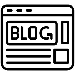 Minimalist Line Art Blogging Icon