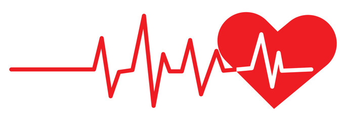 Healthy Pulse, Heartbeat Rhythm Line and Silhouette Color Icon Set. Human Heart Beat Pictogram. Emergency Cardiac Diagnosis Symbol Collection on White Background. Isolated Vector Illustration.