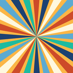 Circus background and spiral retro rays vector pattern. Vintage poster of red white sun or star burst radial lines with grunge texture, circus, carnival, summer fair or chapiteau backdrop