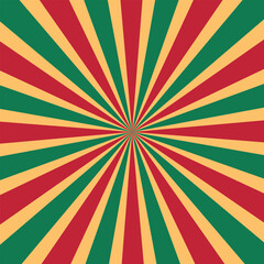 Circus background and spiral retro rays vector pattern. Vintage poster of red white sun or star burst radial lines with grunge texture, circus, carnival, summer fair or chapiteau backdrop