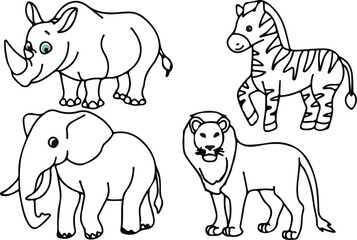 Draw Amazing Animals in Minutes Elephant Rhino Lion and Zebra