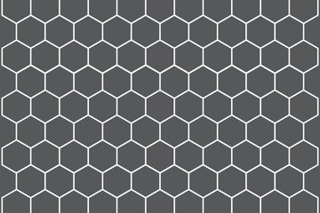 Grid seamless pattern. Hexagonal cell texture. Honeycomb on white background. Speaker grille. Fashion geometric design. Graphic style for wallpaper, wrapping, fabric, apparel, print production. Vector