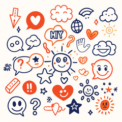 black and white hand drawn cartoon style illustrate 01