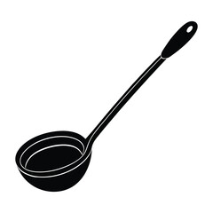 spoon long handle on white background