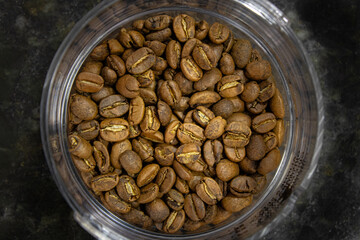 coffee beans selected before preparation