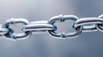 Obraz premium Close-up of a metal chain link