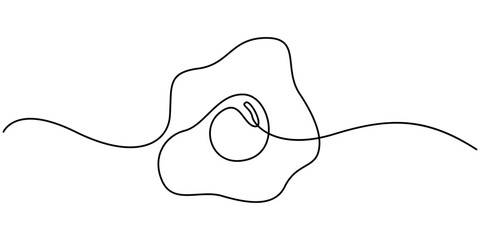 Continuous black line and color egg shapes, Continuous one line drawing of Easter eggs. Silhouette of eggs in simple linear style, Easter Egg continuous one line drawing vector illustration.