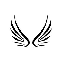 Abstract Black Feather Wing