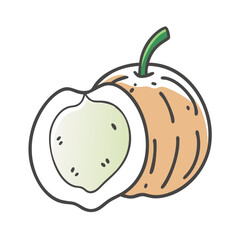 white sapote icon, white sapote vector illustration-simple illustration of white sapote, perfect for white sapote logos and icons