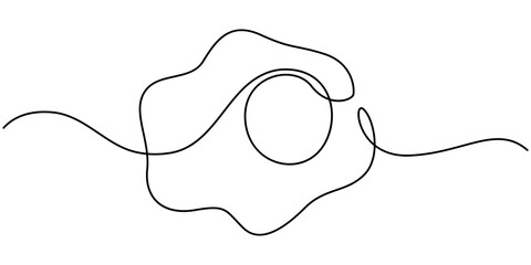 Continuous black line and color egg shapes, Continuous one line drawing of Easter eggs. Silhouette of eggs in simple linear style, Easter Egg continuous one line drawing vector illustration.