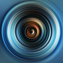 Colorful radial motion effect. Abstract rounded background. Color curves and sphere. Multi color gradient rings and circles wallpaper. Colored texture backdrop and banner.