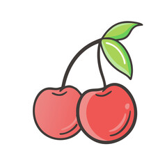 cherry icon, cherry vector illustration-simple illustration of cherry, perfect for cherry logos and icons