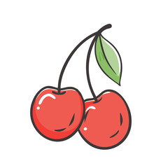 cherry icon, cherry vector illustration-simple illustration of cherry, perfect for cherry logos and icons