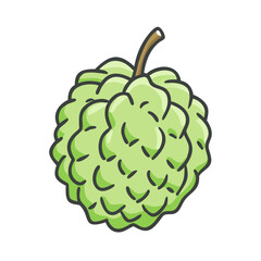 custard apple icon, custard apple vector illustration-simple illustration of custard apple, perfect for custard apple logos and icons
