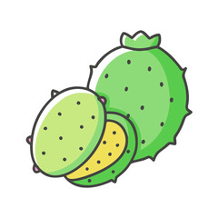 indian fig prickly pear icon, indian fig prickly pear vector illustration-simple illustration of indian fig prickly pear, perfect for indian fig prickly pear logos and icons