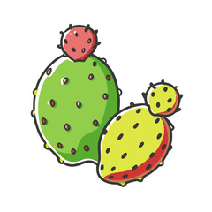 indian fig prickly pear icon, indian fig prickly pear vector illustration-simple illustration of indian fig prickly pear, perfect for indian fig prickly pear logos and icons