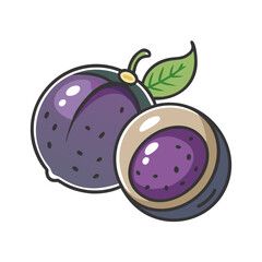 jabuticaba fruit icon, jabuticaba fruit vector illustration-simple illustration of jabuticaba fruit, perfect for jabuticaba fruit logos and icons