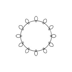 abstract floral frame