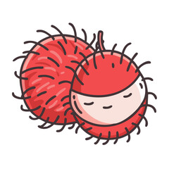 rambutan icon, rambutan vector illustration-simple illustration of rambutan, perfect for rambutan logos and icons
