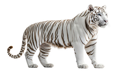 Fototapeta premium Majestic white tiger walking in nature wildlife photography captivating scene