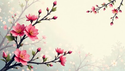 Fototapeta premium Delicate floral design of intricate branches and leaves, Pattern, Nature