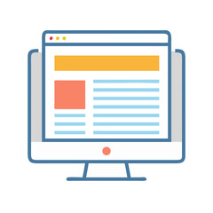 Obraz premium Computer Screen Article Display Icon Design