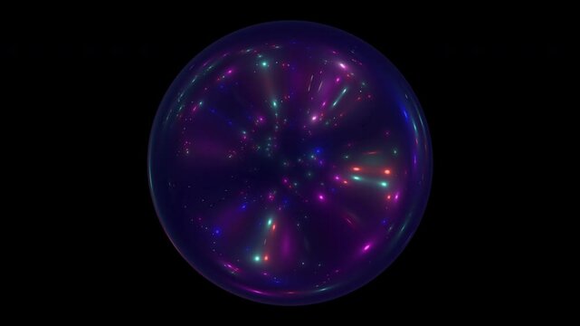 A glowing plasma sphere within a glass bulb flickers with electric energy, resembling a miniature blue and purple planet