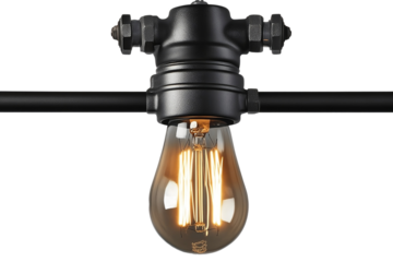 Retro bulb fixture for industrial interiors.