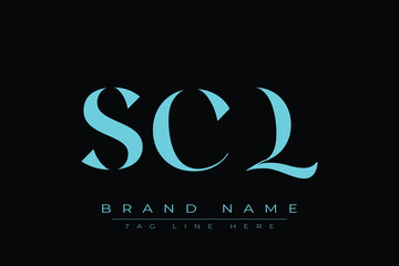 SCQ abstract letter logo design. This logo is designed by three abstract letters.