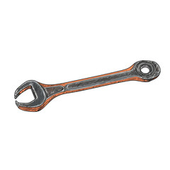 Obraz premium Spanner isolated on white 