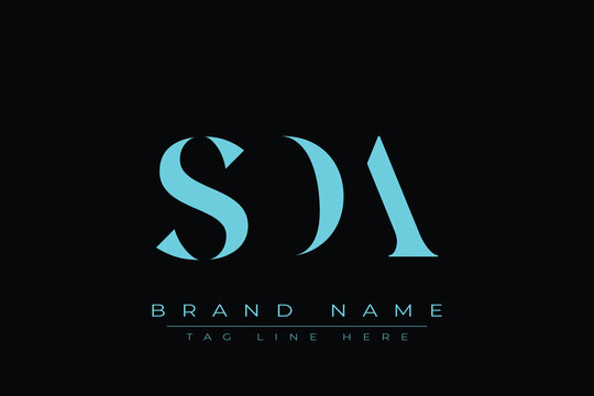 SDA abstract letter logo design. This logo is designed by three abstract letters.
