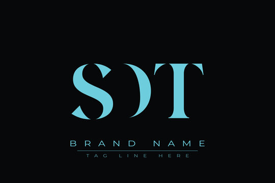 SDT abstract letter logo design. This logo is designed by three abstract letters.