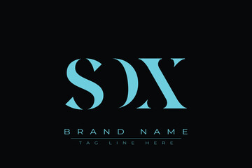 SDX abstract letter logo design. This logo is designed by three abstract letters.